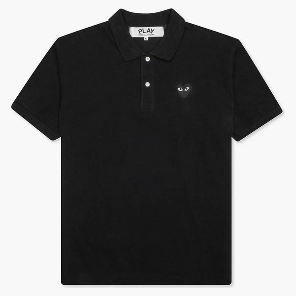 Comme Des Garcons Play Black Emblem Polo Black
