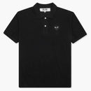 Comme Des Garcons Play Black Emblem Polo Black