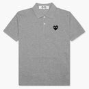 Comme Des Garcons Play Black Emblem Polo Grey