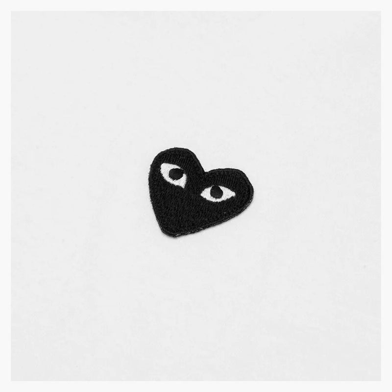 Comme of the Garcons Play Black Emblem T-shirt White