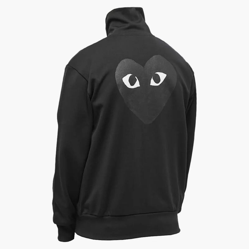 CDG Black Heart Back Print Track Top Black
