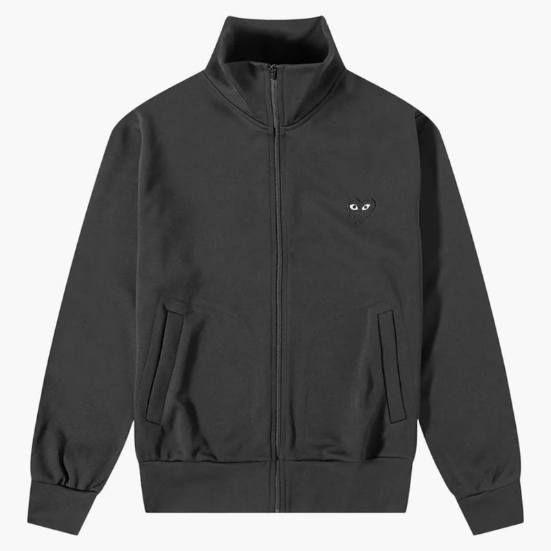 CDG Black Heart Back Print Track Top Black