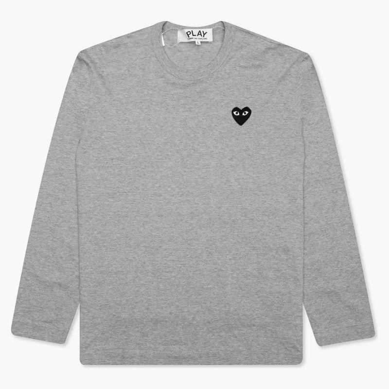 Comme Des Garcons Play Black Heart Emblem L/s T-shirt Grey