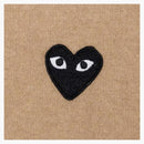 CommE of the Garcons Play Black Heart Knit Cardigan Sweater Tan