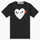 CDG Double Heart Logo Tea Black/White/Red