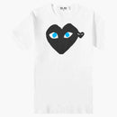 CommE of the Garcons Play Play Double Heart Logo Tee White/Black