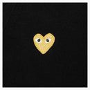 CommE of the Garcons Play Gold Heart Knit Cardigan suéter negro