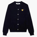 CommE of the Garcons Play Gold Heart Cardigan Sweater Navy