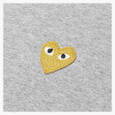 Comme of the Garcons Play Gold Heart T-Shirt Gray