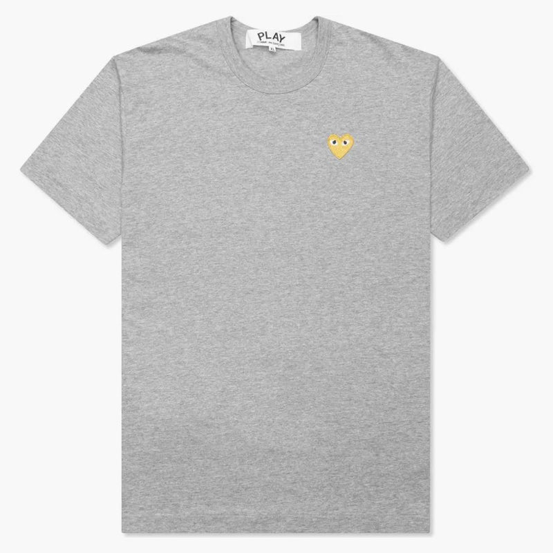 Comme Des Garcons Play Gold Heart T-shirt Grey