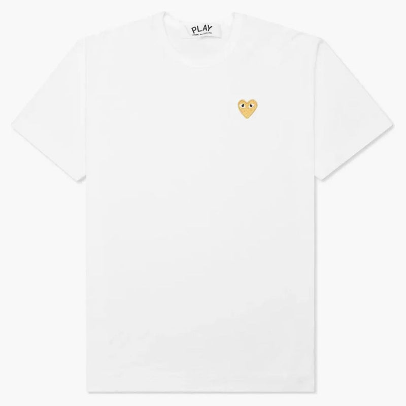 Comme of the Garcon Play Gold Heart T-Shirt White