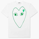 CommE of the Garcons Play Green Emblem Outline Camiseta White