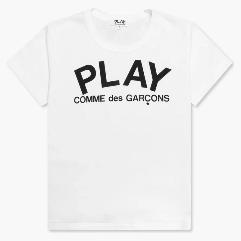 Comme of the Garcons Play Kid's Logo T-Shirt White