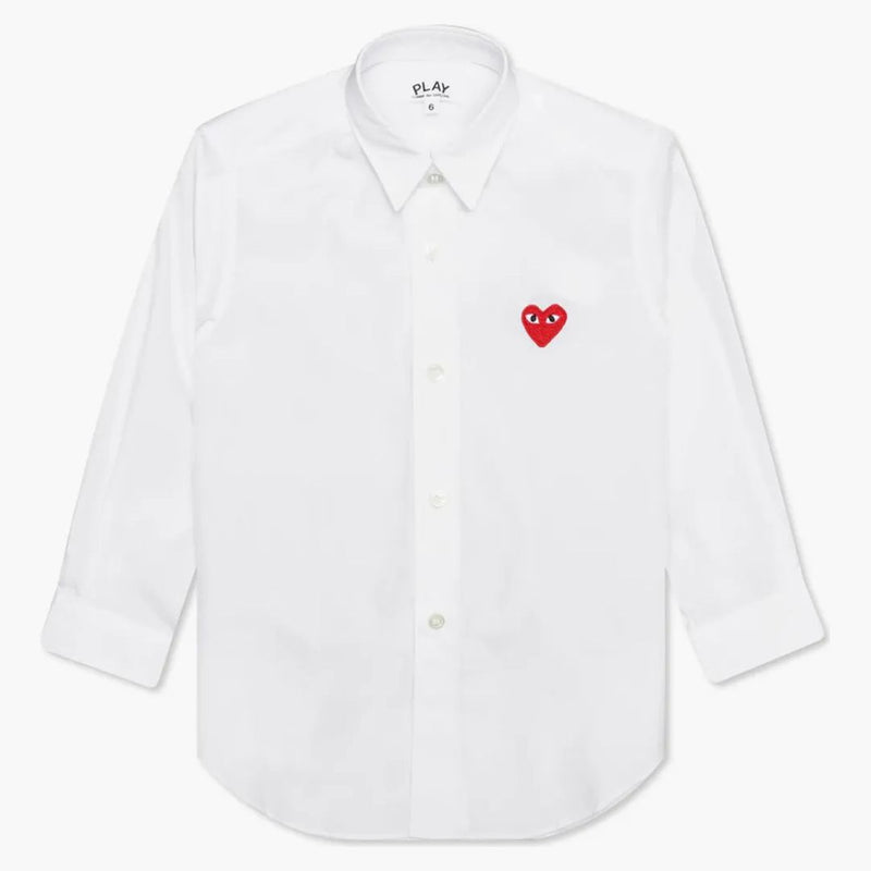 CommE of the Garcons Play Kid's Red Emblem Button Up White White