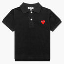 CommE of the Garcons Play Kid's Red Emblem Polo Black
