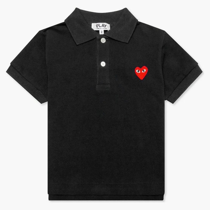 Comme of the Garcons hraje dětské červené emblem pólo černé