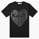 CommE of the Garcons juega té de estampado de corazón grande negro/negro