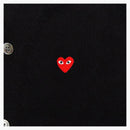 Comme of the Garcons Play Little Red Heart Cardigan Sweater Black