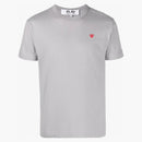CommE of the Garcons Play Logotipo Patch Manga corta Té gris/rojo