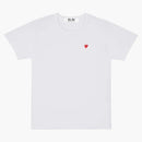 Comme of the Garcons Play Mini Embroidered Heart T-Shirt White