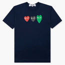 Comme of the Garcons Play Multi Heart T-Shirt Navy
