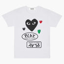 Comme Des Garcons Play Multi Logo Black Heart T-shirt White