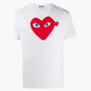 Comme Des Garcons Play P1t086 Play Red Heart T-shirt White