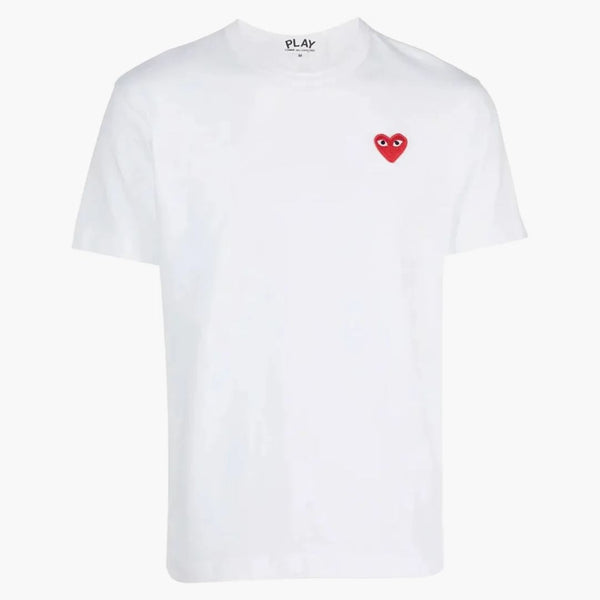 Comme Des Garcons Play P1t108 Play Red Heart T-shirt White