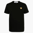 Comme Des Garcons Play P1t216 Play Gold Heart T-shirt Black