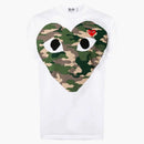 Comme Des Garcons Play P1t242 Play Camouflage T-shirt T-shirt White