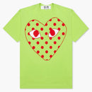 CommE of the Garcons Play Pastel Polka Dot Red Heart Camiseta Verde