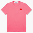 CommE of the Garcons Play Pastelle Red Emblem Camiseta Pink