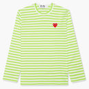 Comme of the Garcons Play Pastelle Striped L/S T-shirt zielony/biały