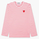 Comme of the Garcons Play Pastelle Striped L/S T-shirt Pink/White