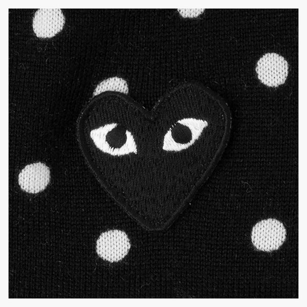 CommE of the Garcons Play Polka Dot Cardigan suéter negro