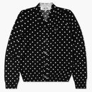 Comme of the Garcons Play Polka Dot Cardigan Sweater Black