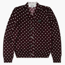 CommE of the Garcons Play Polka Dot Cardigan Sweater Burgundy