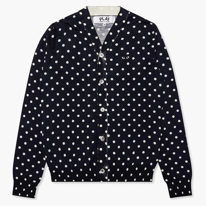 CommE of the Garcons Play Polka Dot Cardigan Sweater Navy
