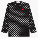 Comme of the Garcons Play Polka Dot L/S T-shirt Black