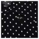 Comme of the Garcons Play Polka Dot V Neck Sweater Navy