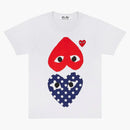 Comme Des Garcons Play Polka Dot With Upside Down Heart T-shirt White
