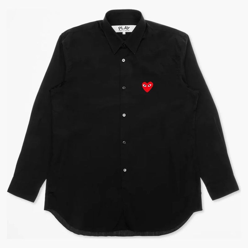 Comme of the Garcons Zagraj w czerwoną koszulę guziki czarny
