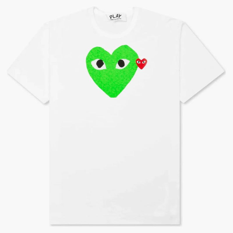 Comme Des Garcons Play Red Emblem Heart T-shirt White/green