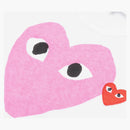Comme of the Garcons Play Red Emblem Heart T-Shirt White/Pink