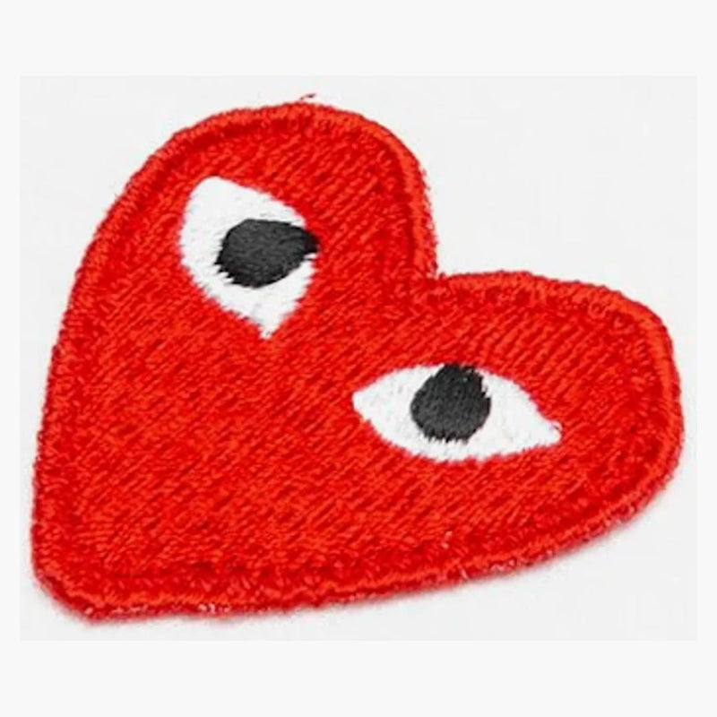 Comme Des Garcons Play Red Emblem L/s T-shirt White