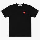 Comme of the Garcons Play Red Emblem T-shirt Black