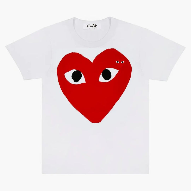 Comme Des Garcons Play Red Heart Emblem T-shirt White
