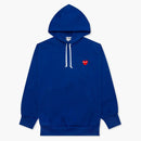 Comme Des Garcons Play Red Heart Hoodie Navy