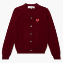 CommE of the Garcons Play Red Heart Cardigan Sweater Burgundy