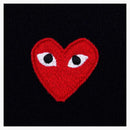 Comme of the Garcons Play Red Heart Knit Cardigan Sweater Navy